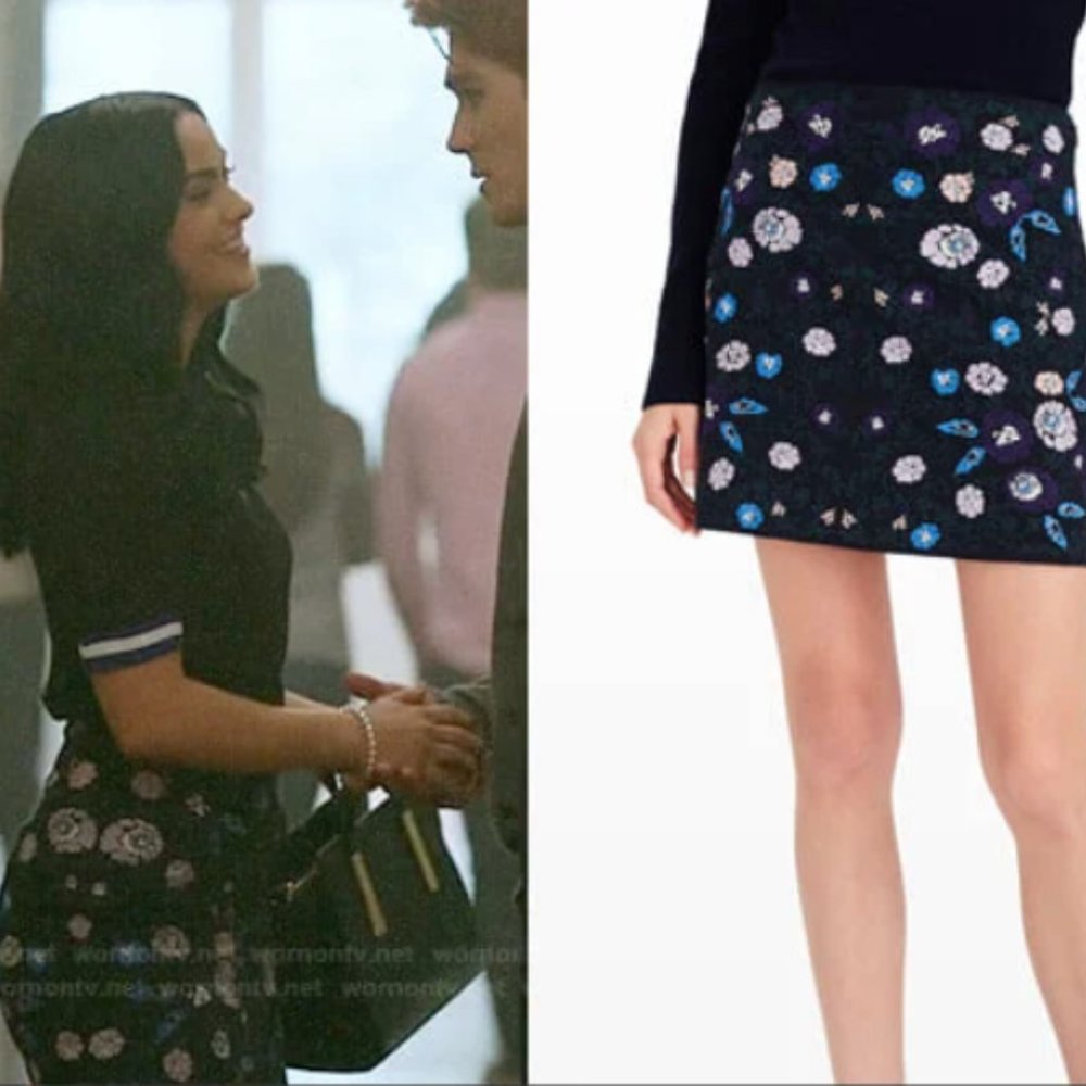 Club Monaco Kalani Embroidered Skirt